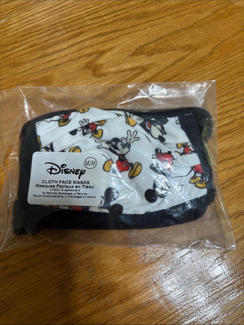 Disney Kids Mickey Mouse White, Black & Red Cloth Face Mask